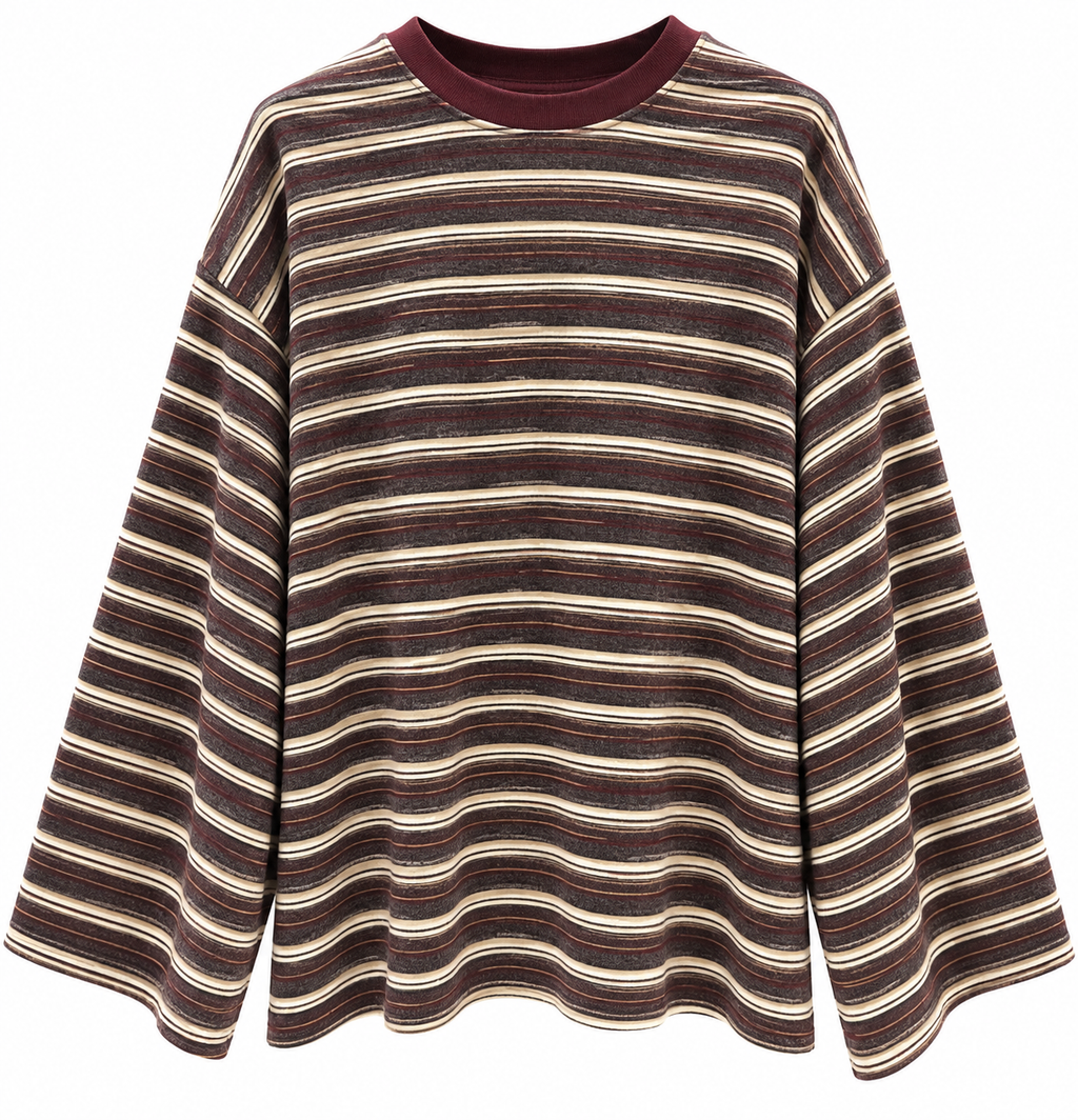T-shirt Mille righe Over