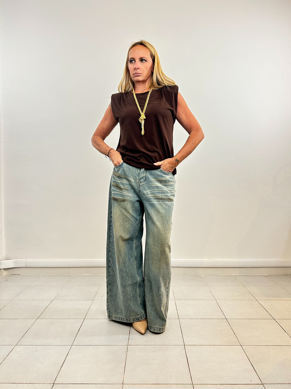 Jeans delavè