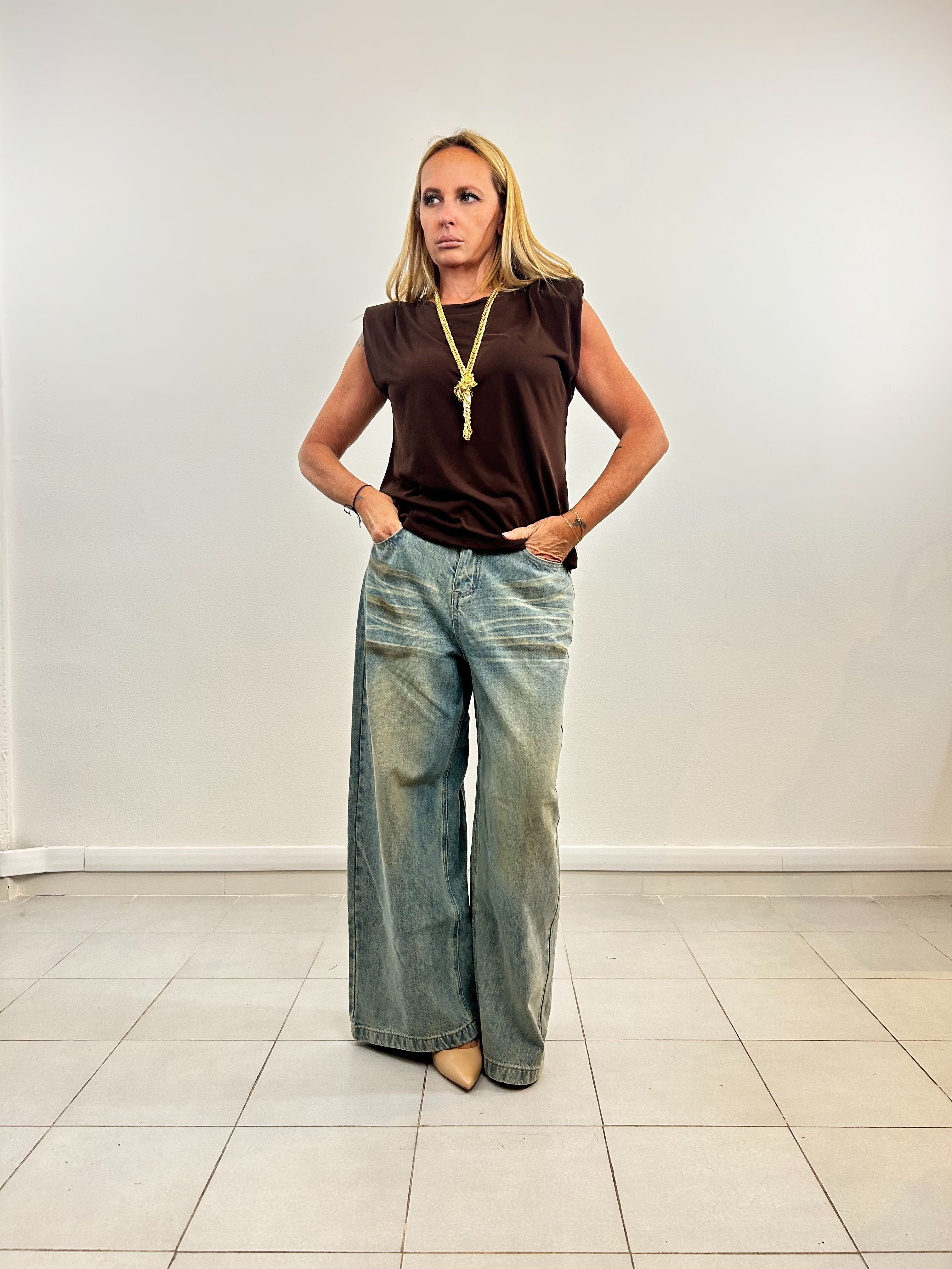Jeans delavè