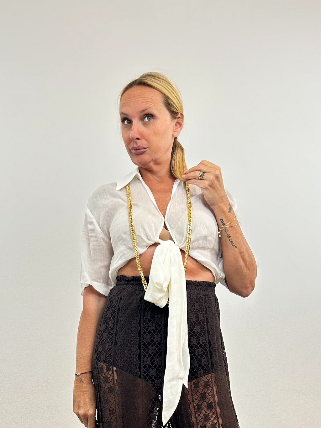 Camicia crope Lumina